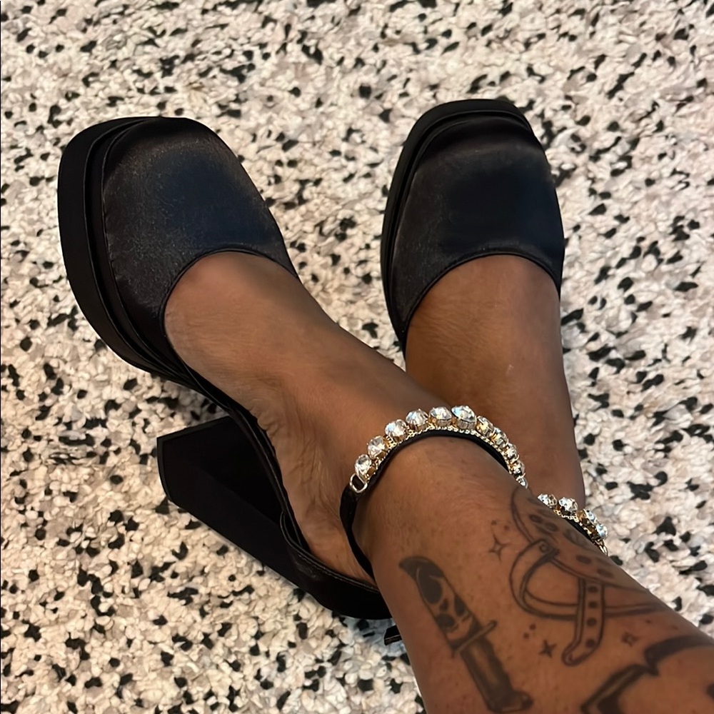 Amazon Vimisaoi Versace Inspired Black Platform Sandals with Chunky Heel